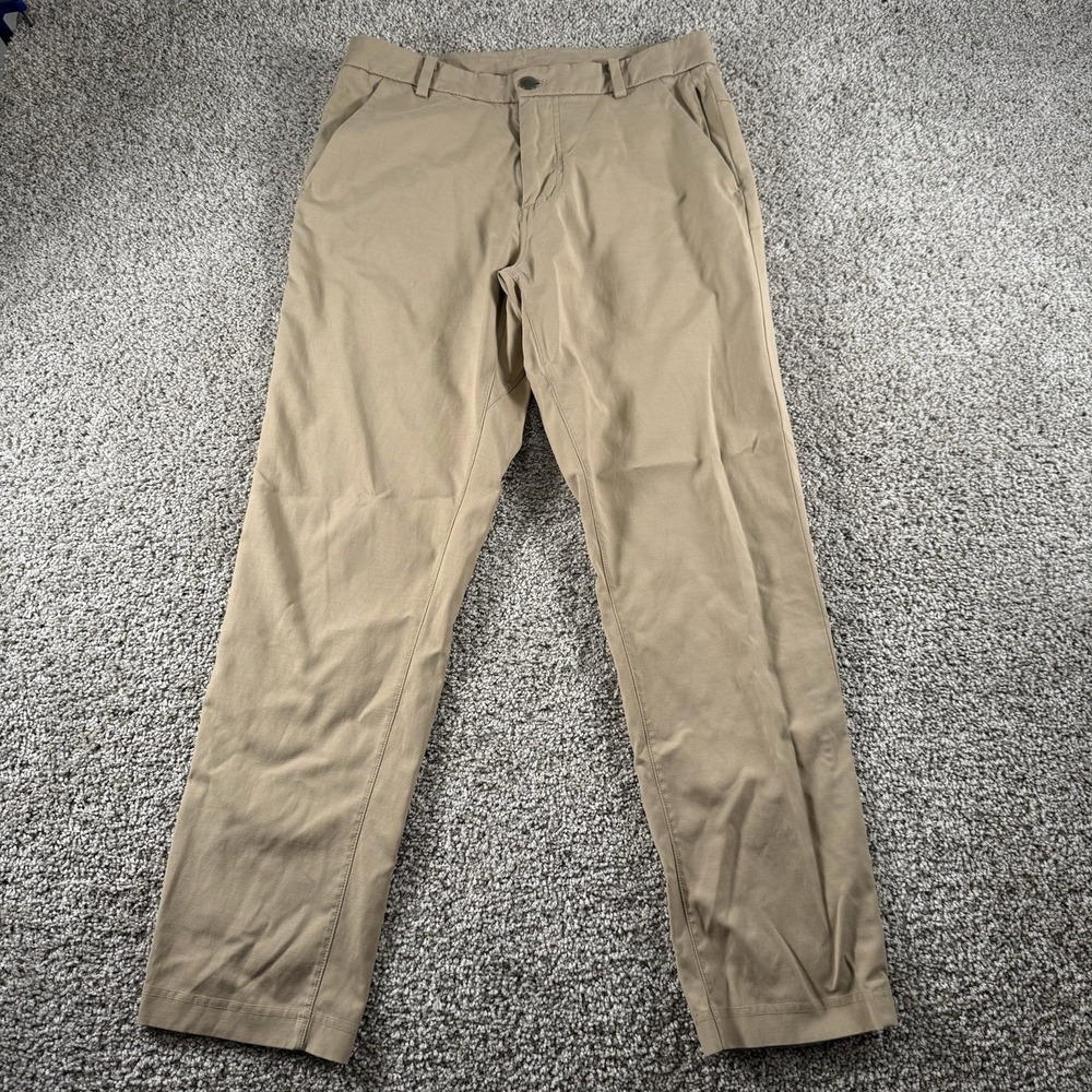 Lululemon ABC Pants Men 30 Beige Preppy Chino Classiccore Fit Performance Casual
